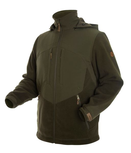 Куртка флісова з капюшоном POLARON X400 - оливковий - S 572-WS фото