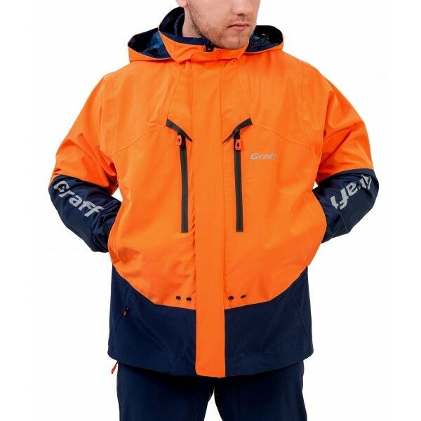Куртка риболовна демісезонна - оранж/синій - M 606-B-2 фото