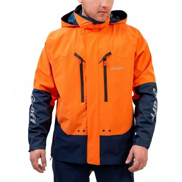 Куртка риболовна демісезонна - оранж/синій - M 606-B-2 фото