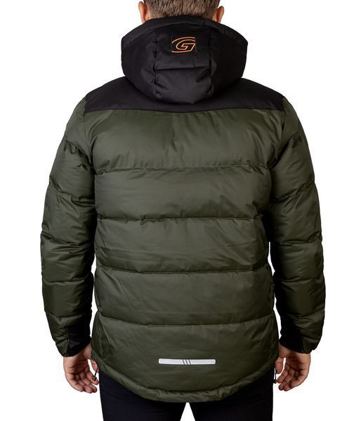 Куртка стьобана мембранна утеплена OUTDOOR Primaloft&reg;- чорний/оливковий - M 645-O фото