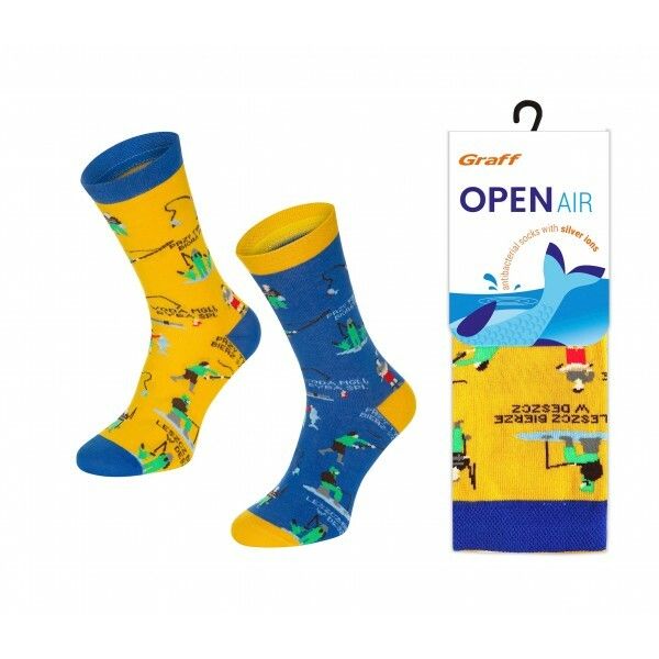 Шкарпетки термоактивні OPEN AIR антібактеріальні - синій/жовтий - 39-42 050 фото