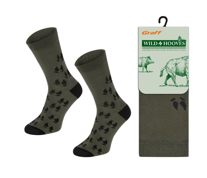 Шкарпетки термоактивні WILD HOOVES бавовняні - оливковий - 39-42 052 фото