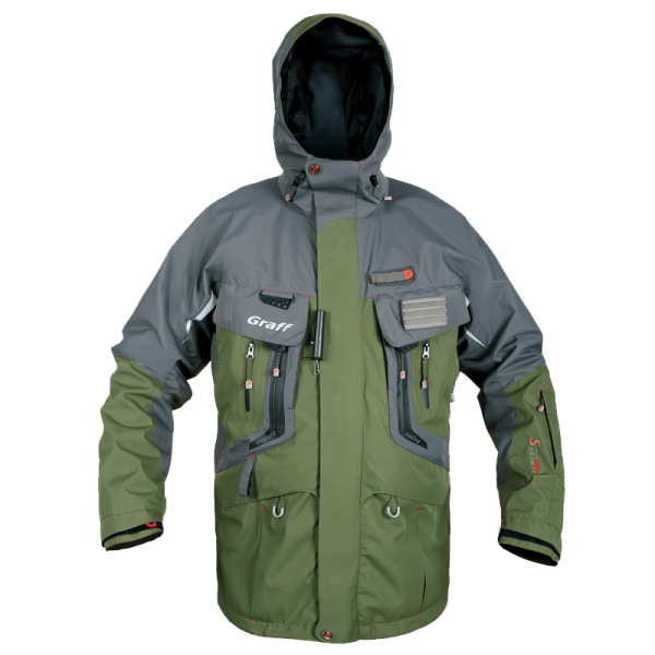 Куртка рибальська демісезонна- сіро-оливковий - XL  629-B фото