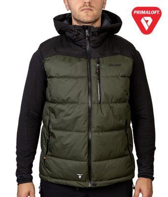 Жилет стьобаний мембранний OUTDOOR Primaloft&reg;- чорний/оливковий - 2XL 445-O фото