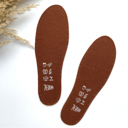 Устілки для взуття антибактеріальні з ароматом кави, Лемурійське озеро (коричневий колір) - коричневий - 33 U1kr фото