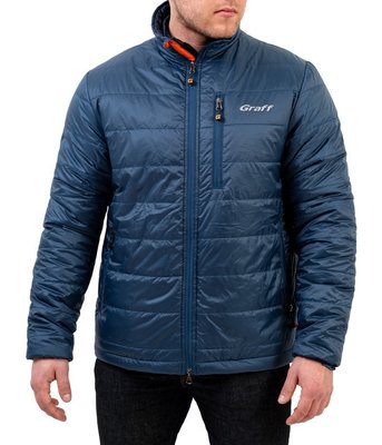 Куртка легка стьогана (і як середній шар взимку) - синій - M 644-o-1 фото